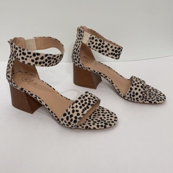 Addition Elle Wide Ankle Strap Cheetah Print Sandal size 10W NWOB - Picture 1 of 9